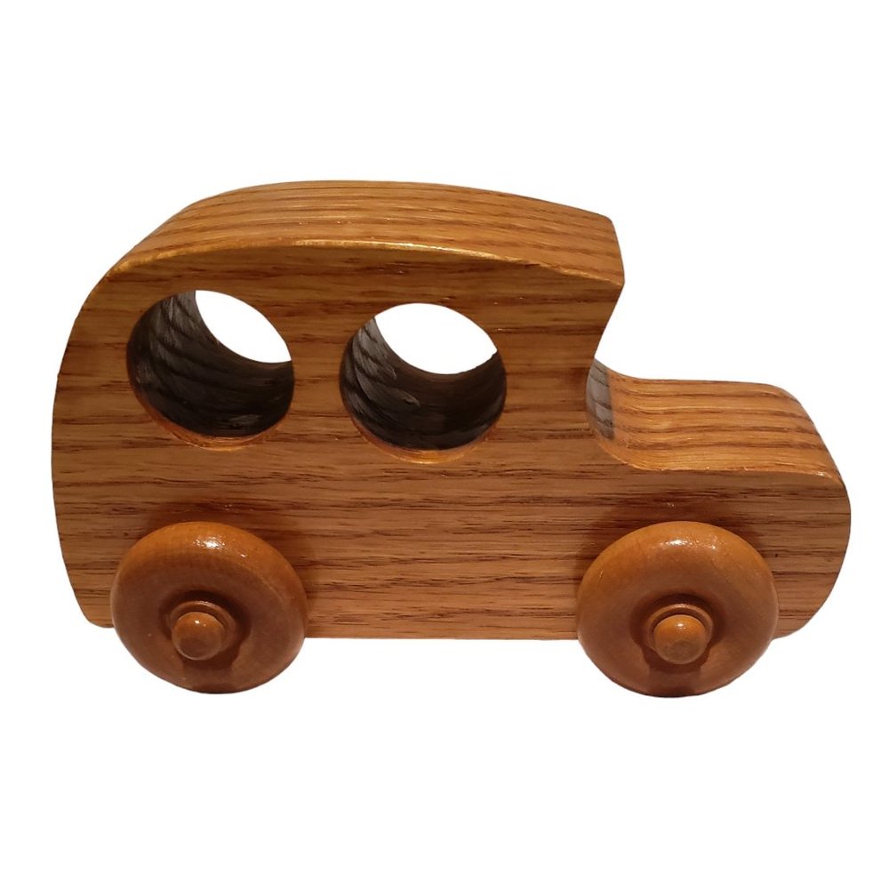 Handcrafted Wooden Car Eco-Friendly Montessori Play Toddler Minimalist Toy Décor